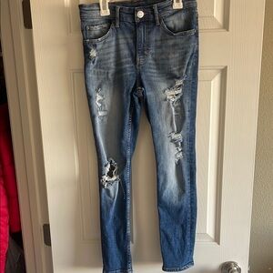 H&M Blue Distressed Jeans with Skinny Fit